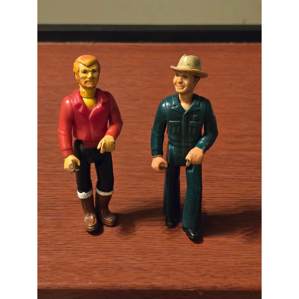 Vintage Fisher Price Adventure People Action Figures (2) Park Ranger Red Sweater